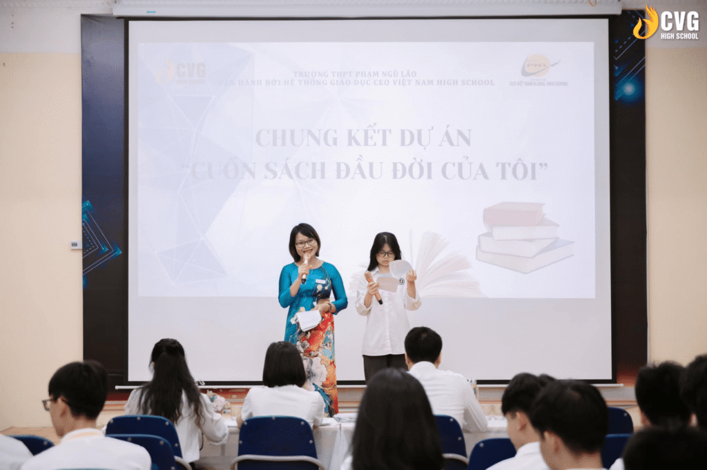 Chung kết dự án “Cuốn sách đầu đời của tôi” được tổ chức tại Hội trường tầng 3, CEO Việt Nam High School